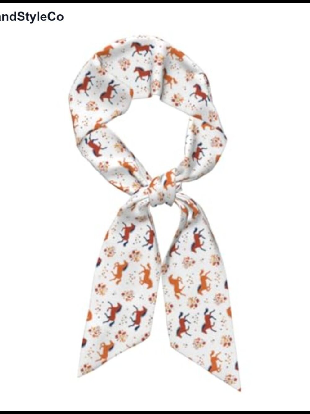 Silk Satin Skinny Scarf Hair Ribbon Equestrian Neckerchief
